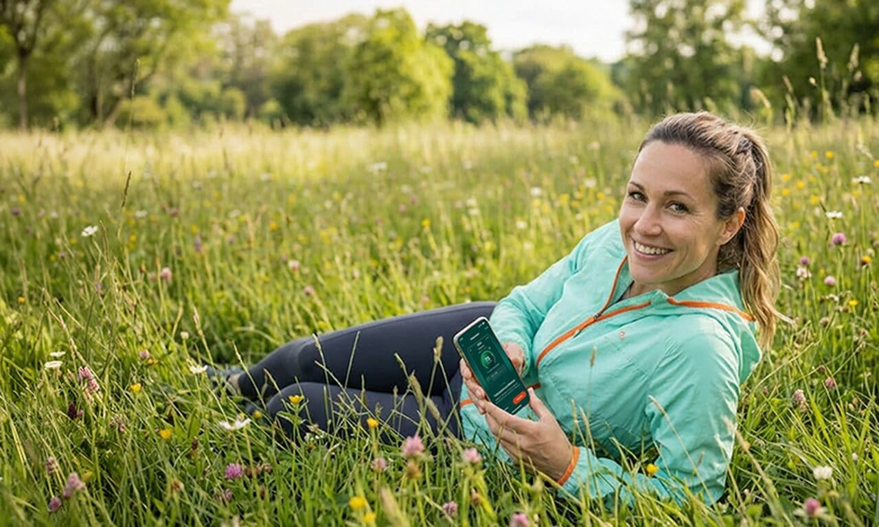 akcja wiosenna diagnostyki - kobieta łąka